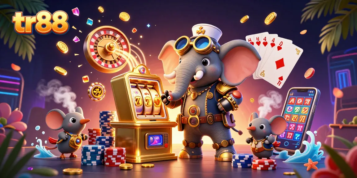 Experience thrilling gameplay at tr88 with vibrant slot machines and lively casino elements.