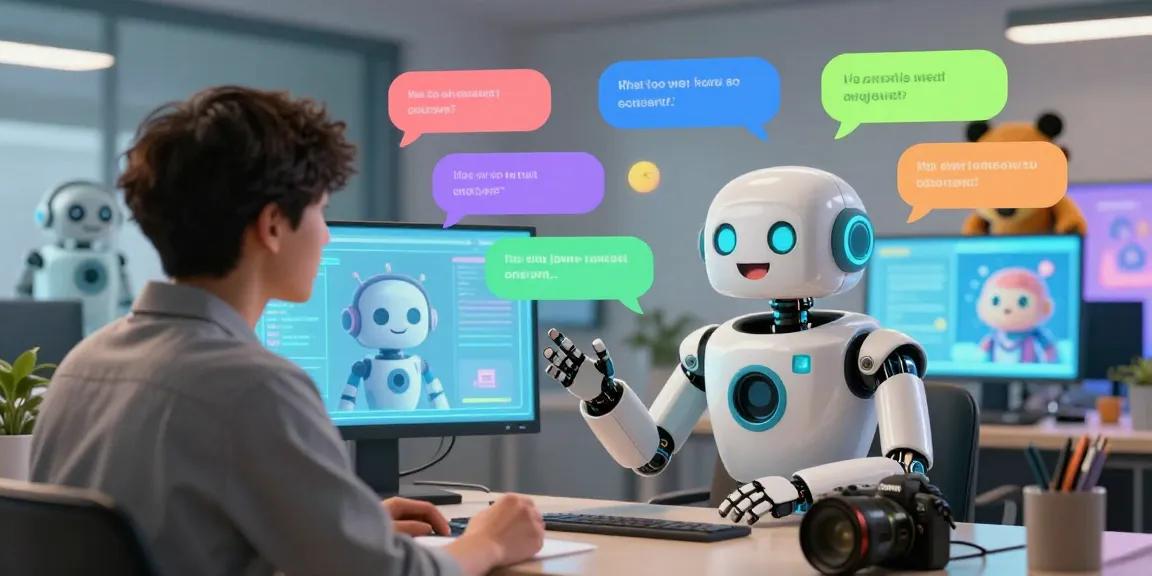 Engaging interaction with AI character showcasing the crush on ai platform in a vibrant digital workspace.